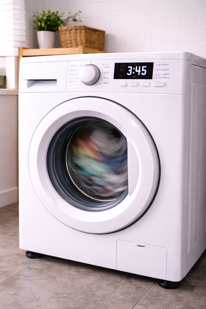 Lave-linge affichant un temps de lavage anormalement long